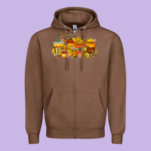 Bee Drink Zipper Hoodie Designed By Racoondesign