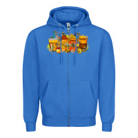 True Royal bee drink Zipper Hoodie - RacoonDesign