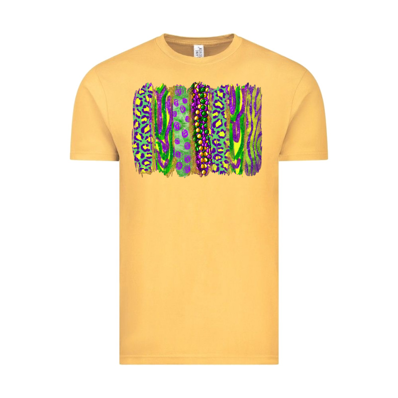 Mardi Gras Leopard Beads Brushstrokes Vintage Tee by RanaPortraitStore | Teevron