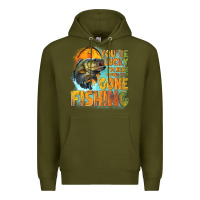 Army Green youre lucky im here i could have gone fishing Premium Hoodie - NancyCooperArtShop