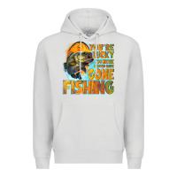 Dove Grey youre lucky im here i could have gone fishing Premium Hoodie - NancyCooperArtShop