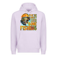 Lilac youre lucky im here i could have gone fishing Premium Hoodie - NancyCooperArtShop