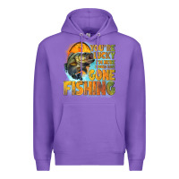 Purple youre lucky im here i could have gone fishing Premium Hoodie - NancyCooperArtShop