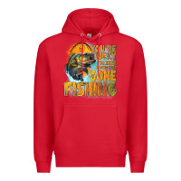 Red youre lucky im here i could have gone fishing Premium Hoodie - NancyCooperArtShop