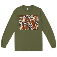 Army Green cowhide background Long Sleeve Tee - Zillion Design Studio
