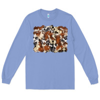 Colony Blue cowhide background Long Sleeve Tee - Zillion Design Studio