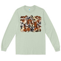 Matcha cowhide background Long Sleeve Tee - Zillion Design Studio