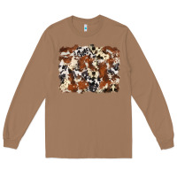 Toasted Coconut cowhide background Long Sleeve Tee - Zillion Design Studio