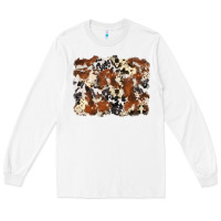 White cowhide background Long Sleeve Tee - Zillion Design Studio
