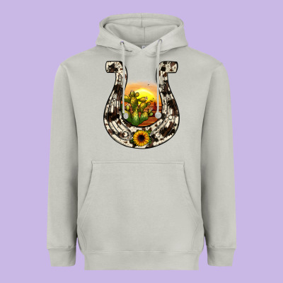 Horseshoe Sunset Heavyweight Hoodie Designed By Jahusdesignshop