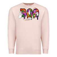 Pale Pink halloween boo Premium Sweatshirt - AdoDesignShop
