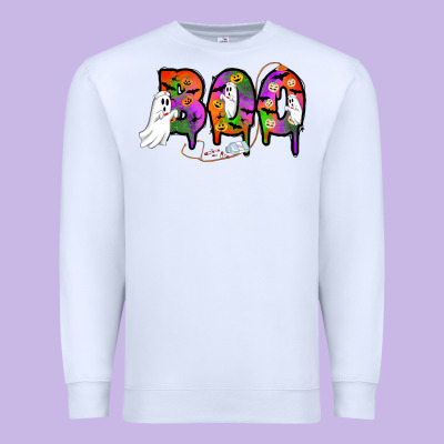 Halloween Boo Premium Sweatshirt Designed By Adodesignshop