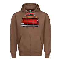 Chestnut western red truck back view Zipper Hoodie - FaDigitalArtStudio