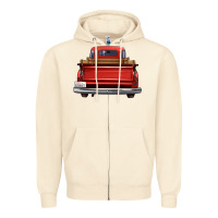 Sandshell western red truck back view Zipper Hoodie - FaDigitalArtStudio