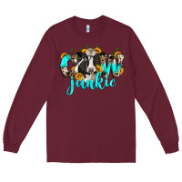 Burgundy cow junkie Long Sleeve Tee - Zillion Design Studio