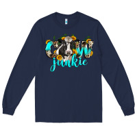 Navy cow junkie Long Sleeve Tee - Zillion Design Studio