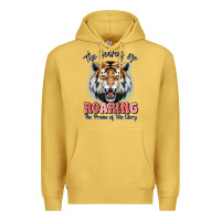 Antique Gold the heavens are roaring tiger Premium Hoodie - MaliasSmallBusiness