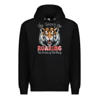 Black the heavens are roaring tiger Premium Hoodie - MaliasSmallBusiness