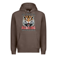 Coffee the heavens are roaring tiger Premium Hoodie - MaliasSmallBusiness