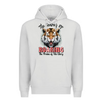 Dove Grey the heavens are roaring tiger Premium Hoodie - MaliasSmallBusiness