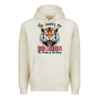 Oatmeal Heather the heavens are roaring tiger Premium Hoodie - MaliasSmallBusiness