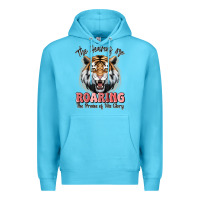 Ocean Blue the heavens are roaring tiger Premium Hoodie - MaliasSmallBusiness
