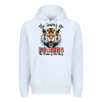 White the heavens are roaring tiger Premium Hoodie - MaliasSmallBusiness