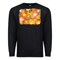 Black fall pumpkin background Premium Sweatshirt - AdoDesignShop