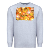 Heather Grey fall pumpkin background Premium Sweatshirt - AdoDesignShop