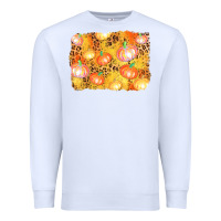 White fall pumpkin background Premium Sweatshirt - AdoDesignShop