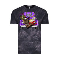 Cloud Black Mardi Gras Truck With Farm Animals Vintage Tee - RanaPortraitStore