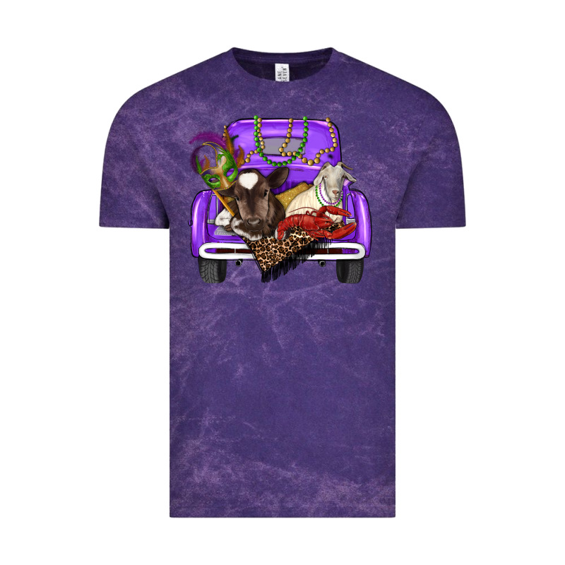 Mardi Gras Truck With Farm Animals Vintage Tee by RanaPortraitStore | Teevron