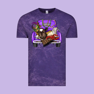 Vintage Tee Mardi Gras Truck With Farm Animals