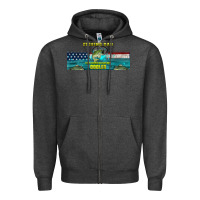 Charcoal Heather fishing dad  libbey glass Zipper Hoodie - HRA Design Shop
