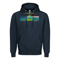 Navy fishing dad  libbey glass Zipper Hoodie - HRA Design Shop