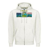Oatmeal Heather fishing dad  libbey glass Zipper Hoodie - HRA Design Shop