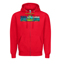 Red fishing dad  libbey glass Zipper Hoodie - HRA Design Shop