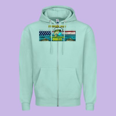 Fishing Dad  Libbey Glass Zipper Hoodie Designed By Hra Design Shop