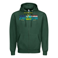 Sports Green fishing dad  libbey glass Zipper Hoodie - HRA Design Shop