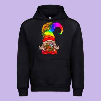 Lgbtq+ Pride Gnome With Donut Urban Hoodie Designed By Bundleandbundleshop