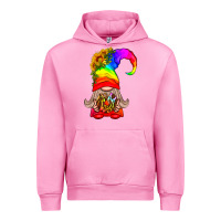 Fuchsia Pink LGBTQ+ Pride Gnome With Donut Urban Hoodie - BundleAndBundleShop