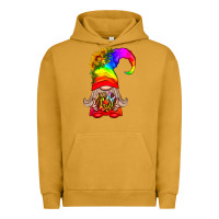 Pigment Peanut Butter LGBTQ+ Pride Gnome With Donut Urban Hoodie - BundleAndBundleShop