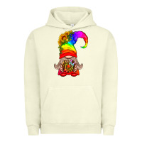 Pigment Pistachio LGBTQ+ Pride Gnome With Donut Urban Hoodie - BundleAndBundleShop