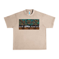 French Oak Rusty Sunflowers with Cowhide and Turquoise Urban Heavy Tee - RanaPortraitStore