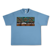 Pebble Blue Rusty Sunflowers with Cowhide and Turquoise Urban Heavy Tee - RanaPortraitStore