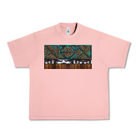 Salmon Rusty Sunflowers with Cowhide and Turquoise Urban Heavy Tee - RanaPortraitStore