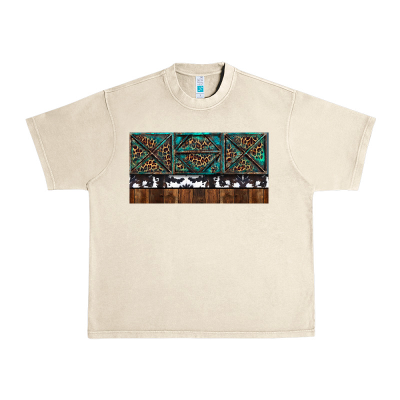 Rusty Sunflowers With Cowhide And Turquoise Urban Heavy Tee by RanaPortraitStore | Teevron