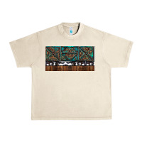 Sandshell Rusty Sunflowers with Cowhide and Turquoise Urban Heavy Tee - RanaPortraitStore