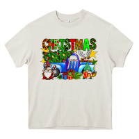 Cream christmas truck Heavy Core Tee - SublimationCraftShop
