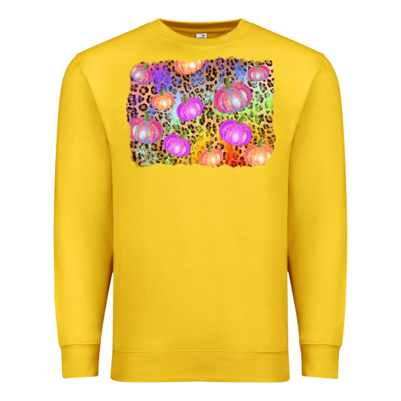 Colourful Pumpkin Background Premium Sweatshirt by AdoDesignShop | Teevron